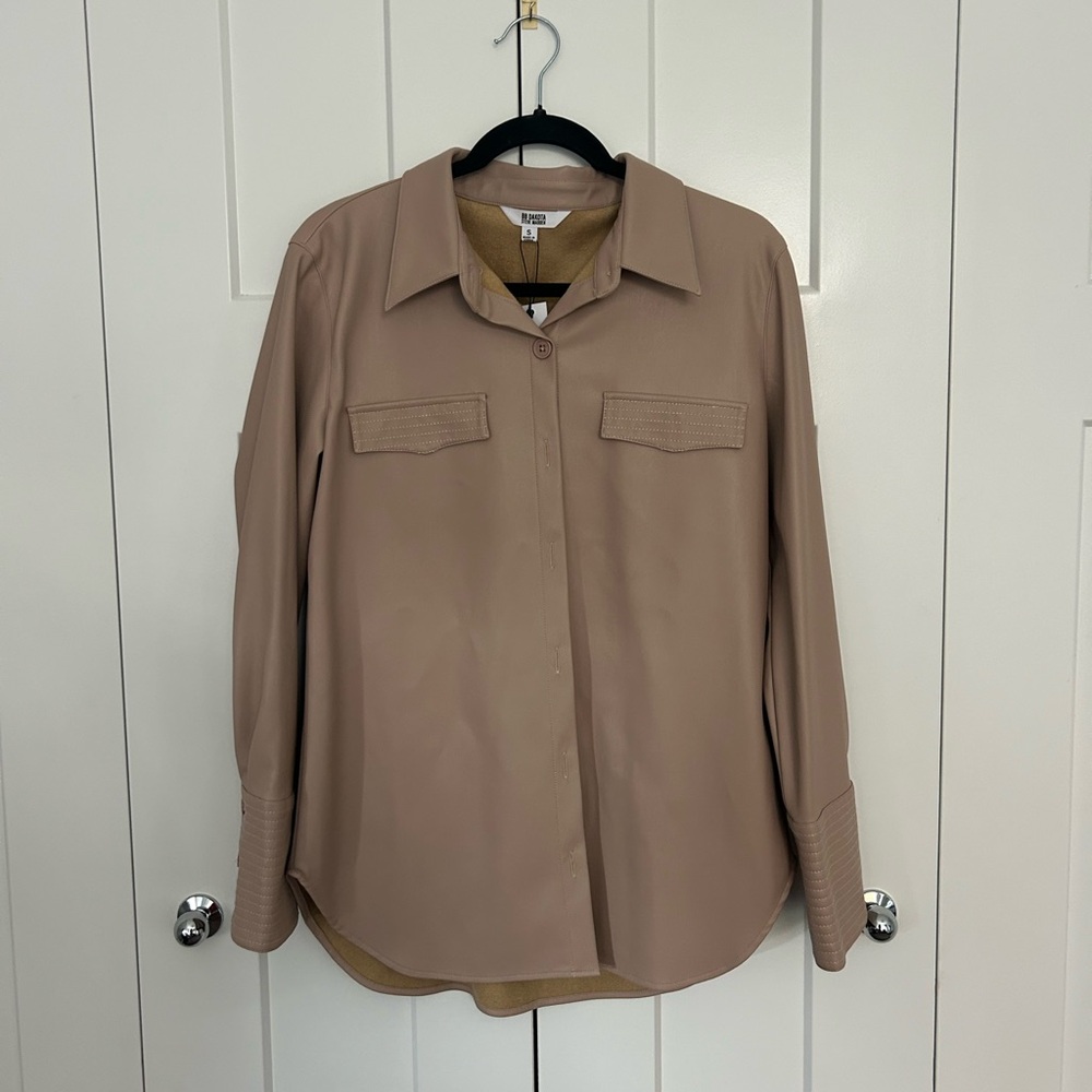Leather Shirt Jacket